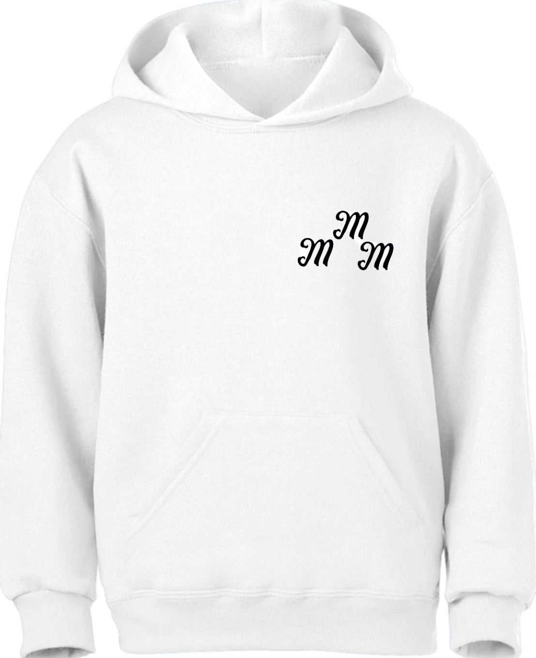 Heavyweight White Embroidered Hoodie