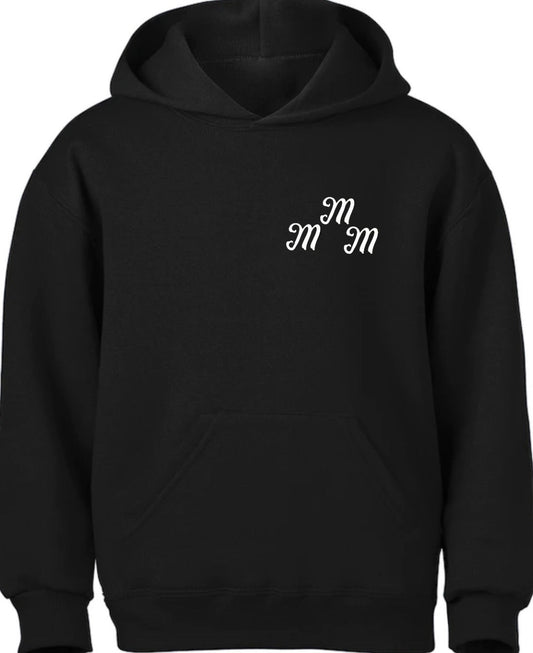 Heavyweight Black Embroidered Hoodie